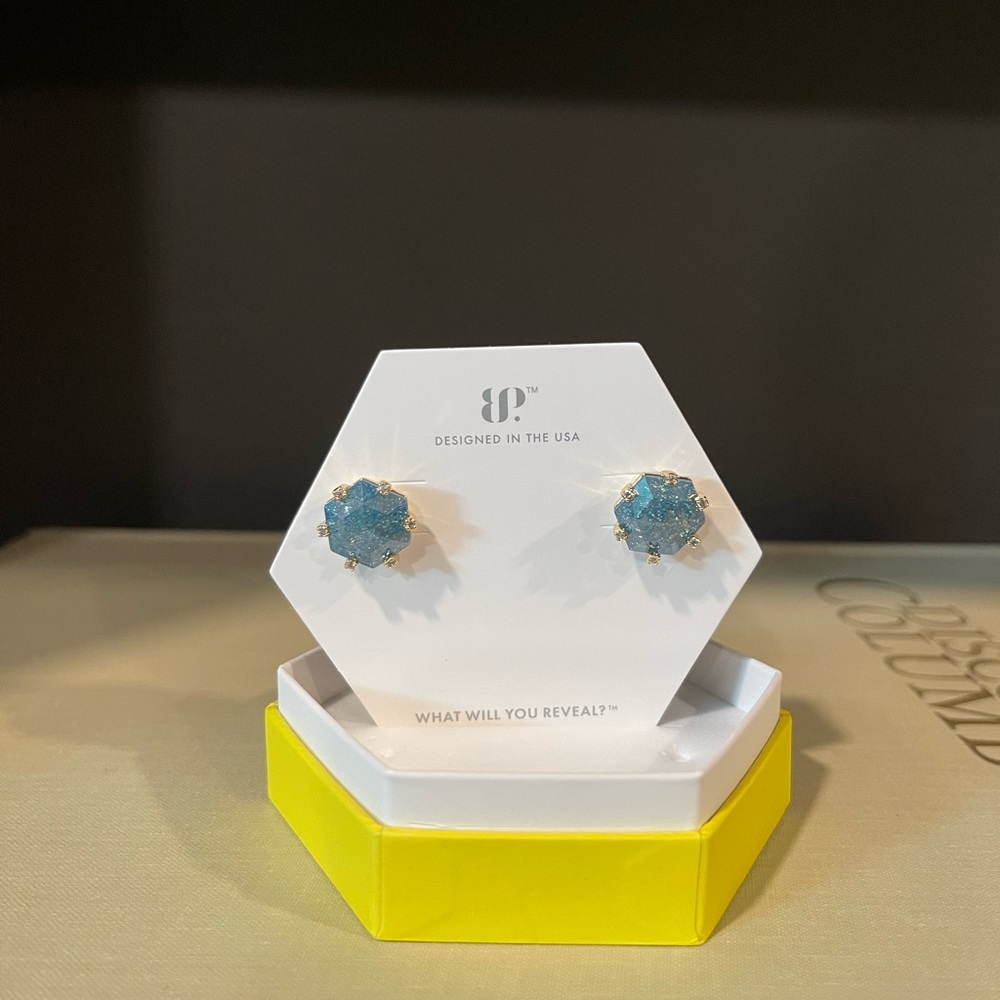 London blue ice crystal earrings